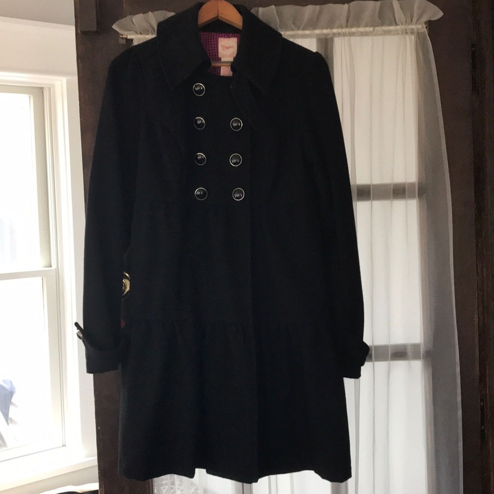 Black Empire waisted peacoat
